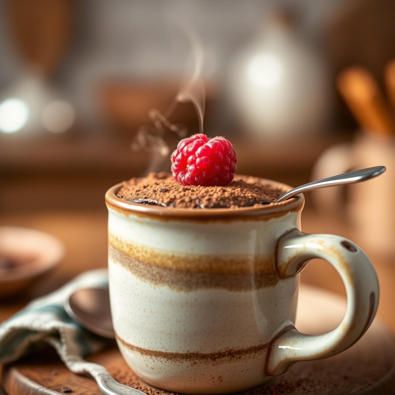 1 Minute Low Calorie Chocolate Mug Cake (No Fluff)