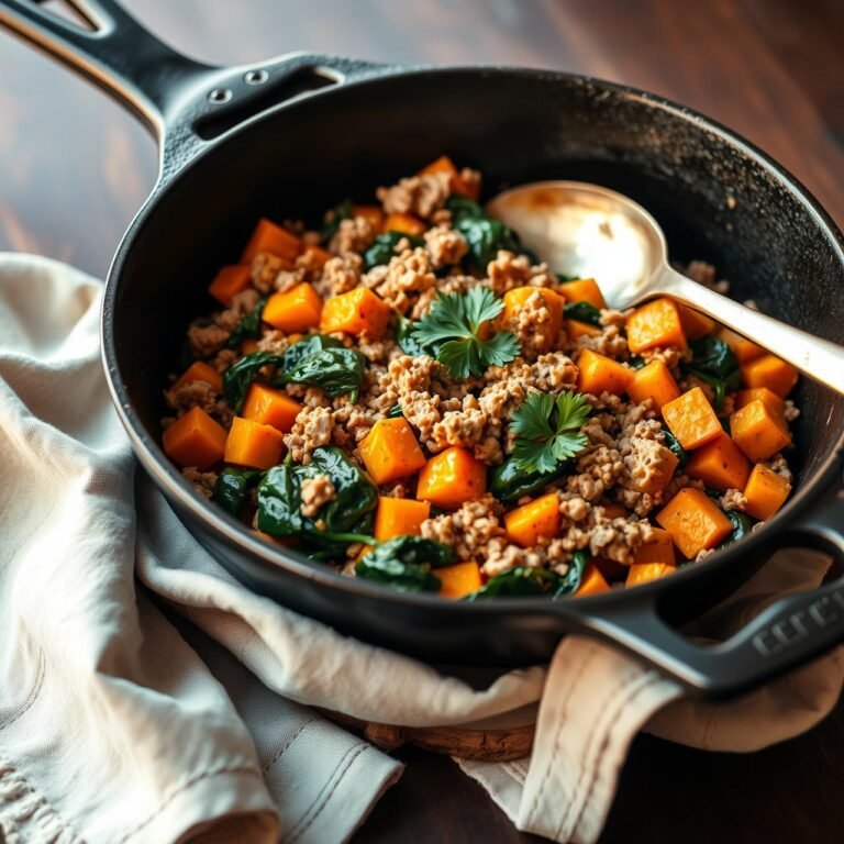 20 Minute Ground Turkey Sweet Potato Skillet (Detailed Recipe)