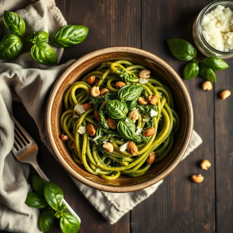 5-Minute Palmini Pesto Pasta: Eat The Whole Bowl Guilt-Free