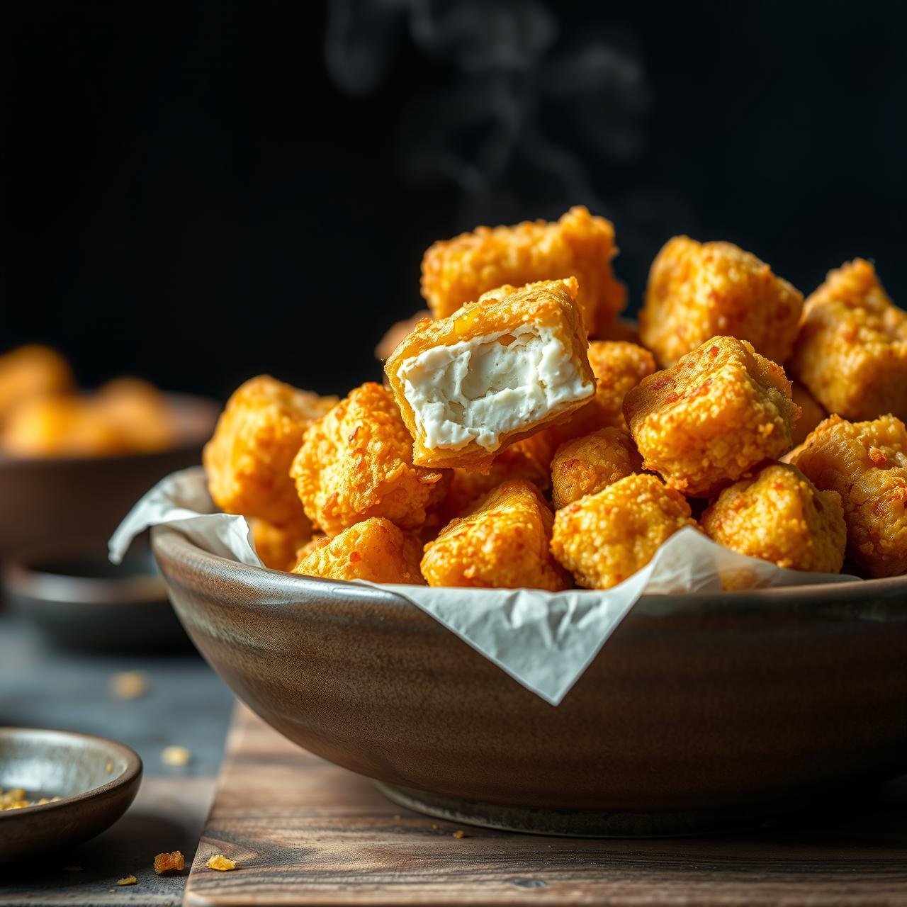 Addictive Crispy Tofu Nuggets (Air Fryer Recipe No Oil)