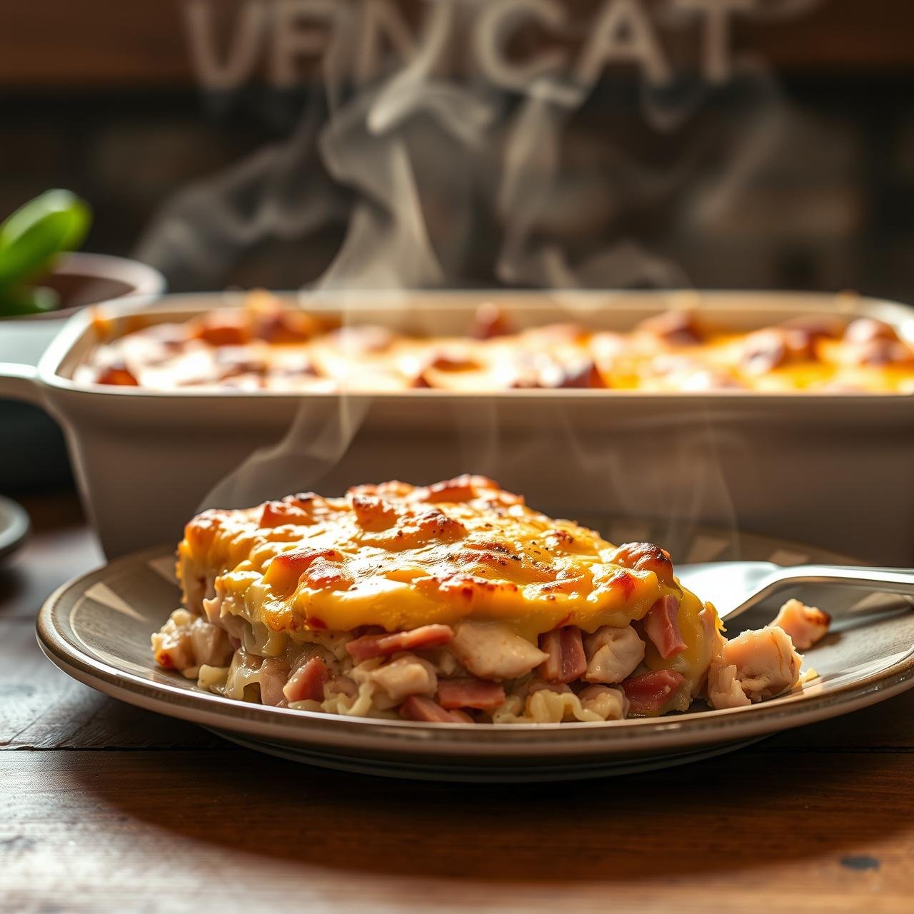 Cheesy Low Carb Chicken Cordon Bleu Casserole (Family Favorite)