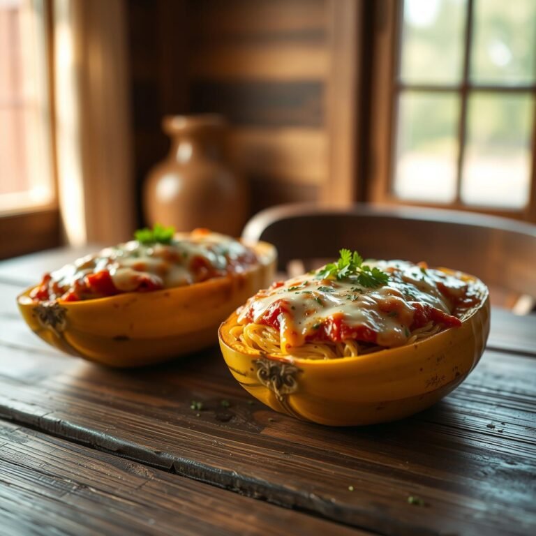 Cheesy Spaghetti Squash Lasagna Boats: Low Carb Comfort Food