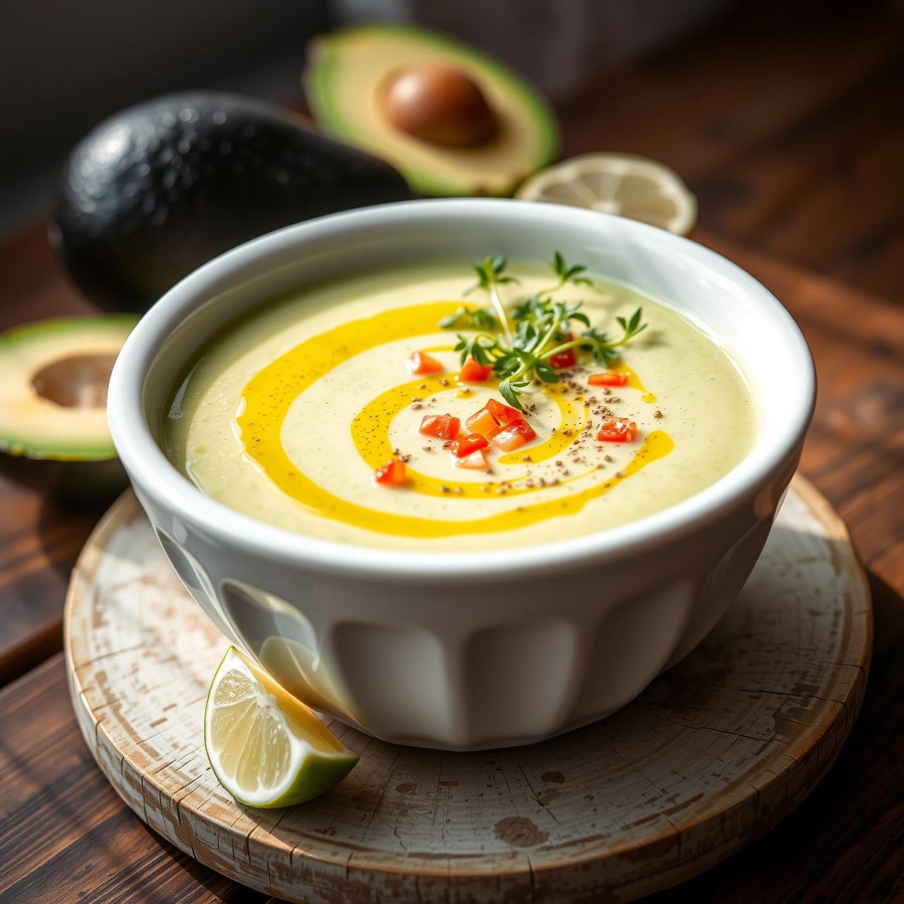 Chilled Avocado Gazpacho: 5 Minute Summer Weight Loss Soup