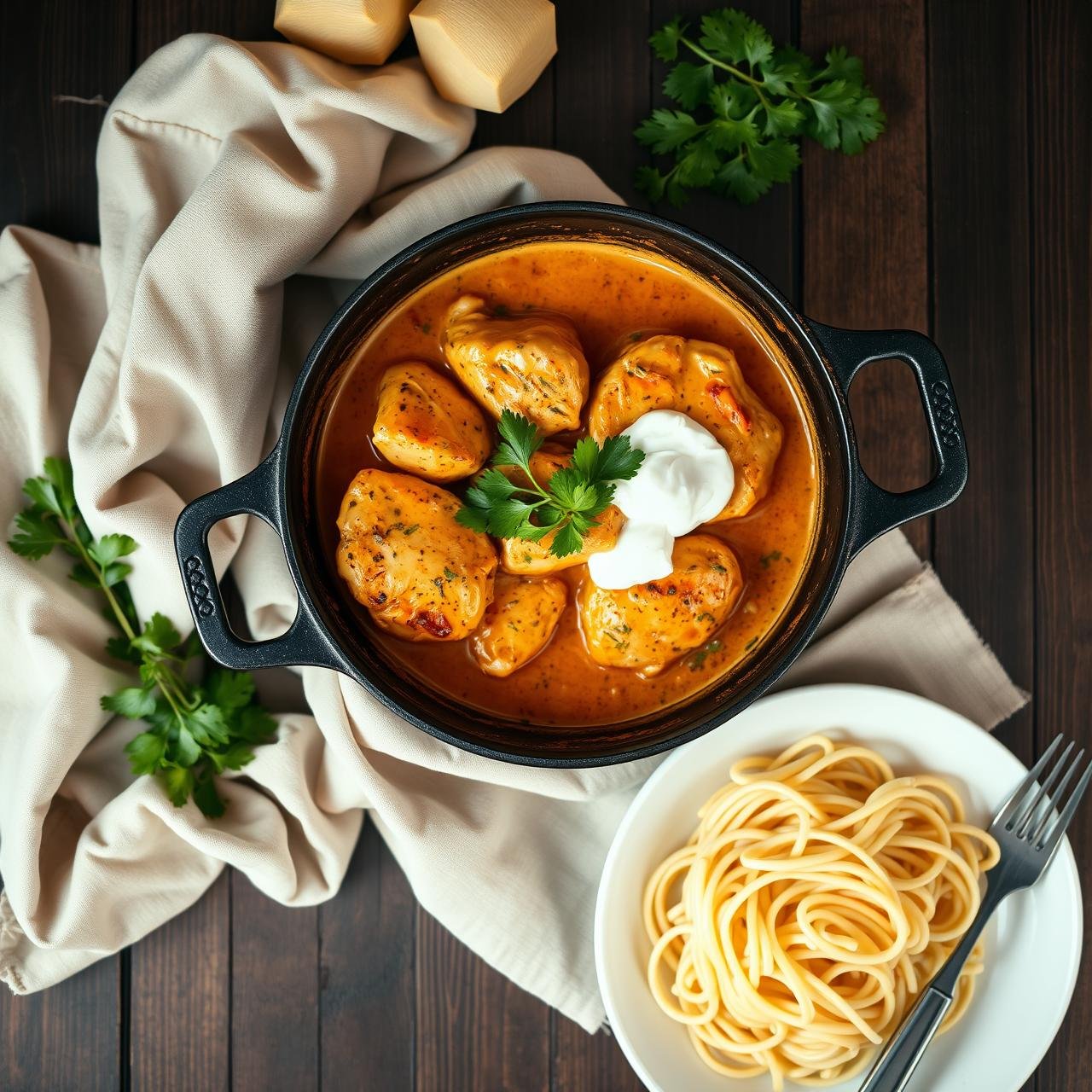Creamy Chicken Paprikash With Greek Yogurt (Detailed Recipe)
