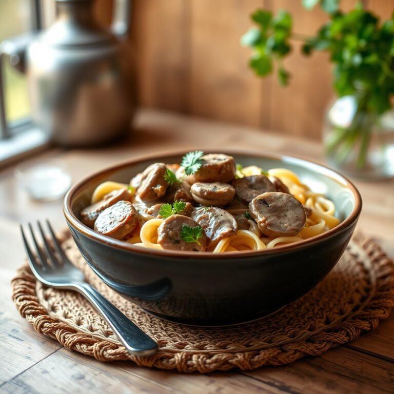 Creamy Healthy Beef Stroganoff (High Protein & Low Calorie)