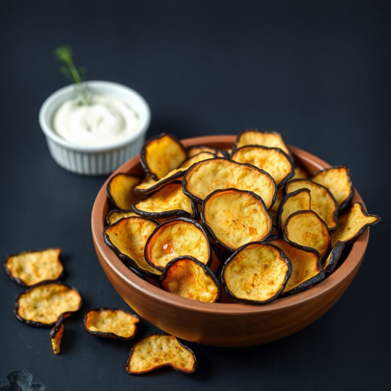 Crispy Eggplant Chips With ZERO Breading (Addictive Low Carb Snack)