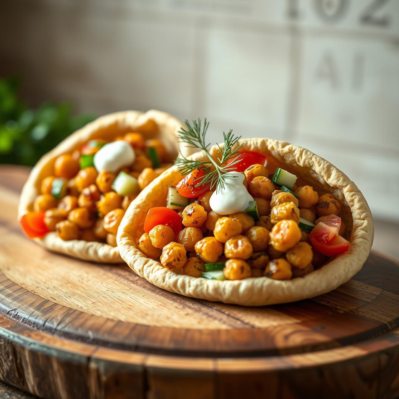 Crispy Roasted Chickpea Gyros With Tzatziki (Detailed Meatless Recipe)