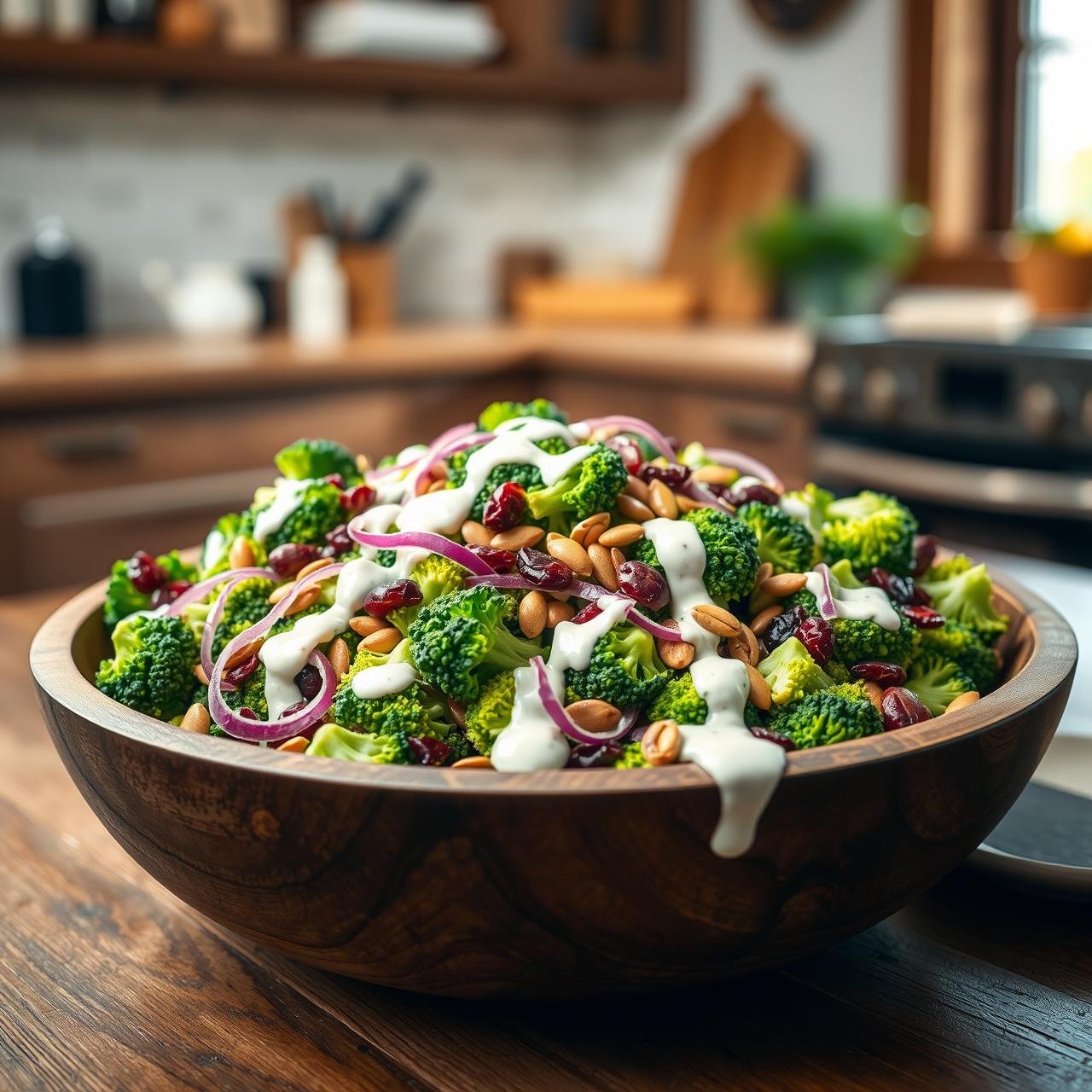 Crunchy Broccoli Salad With Creamy Greek Yogurt Dressing (No Mayo)