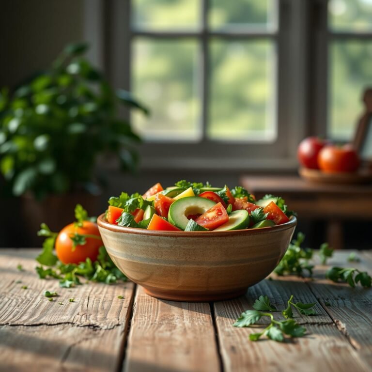 Detox Cucumber Avocado Tomato Salad for Flat Belly Results