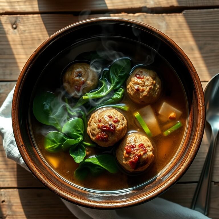 Dump & Go Fat Loss: Turkey Meatball & Spinach Soup (Detailed Recipe)