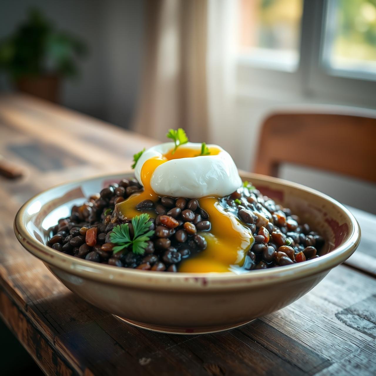 French Style Braised Lentils With Poached Egg: No Fluff Healthy Brunch