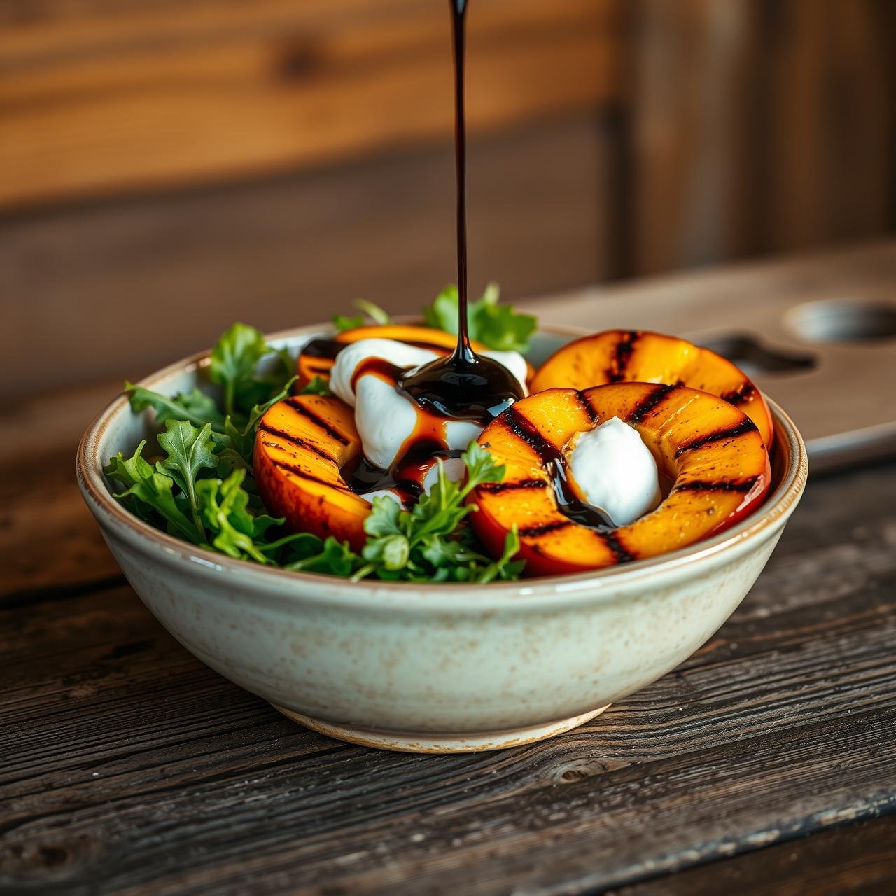Grilled Peach & Balsamic Salad: Satisfy Sweet Cravings Without the Guilt