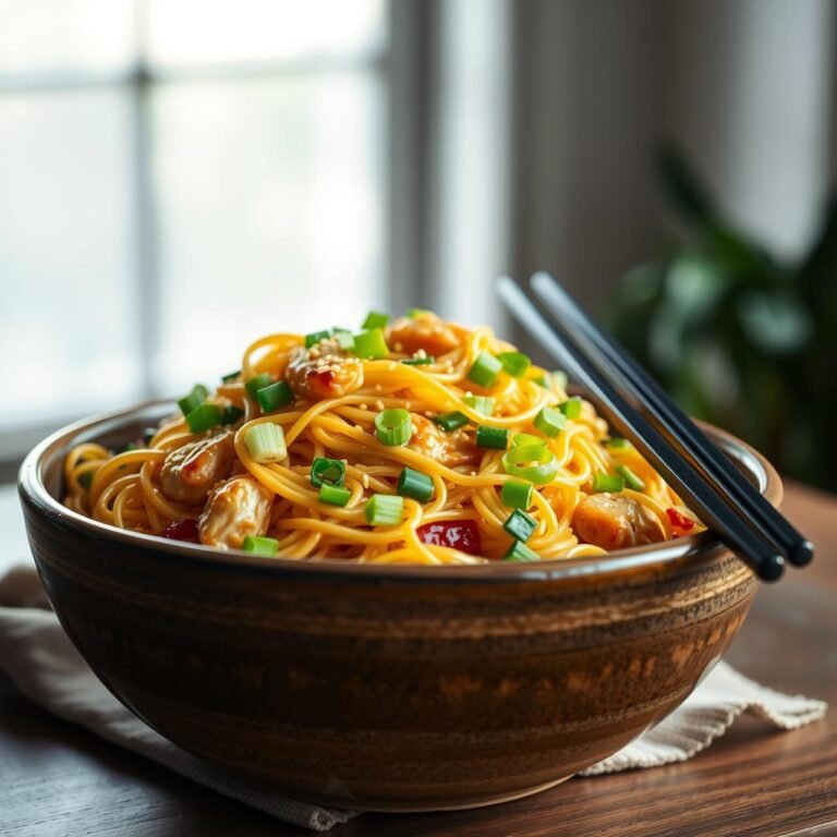 High Volume Chicken Chow Mein Using Spaghetti Squash (No Fluff)