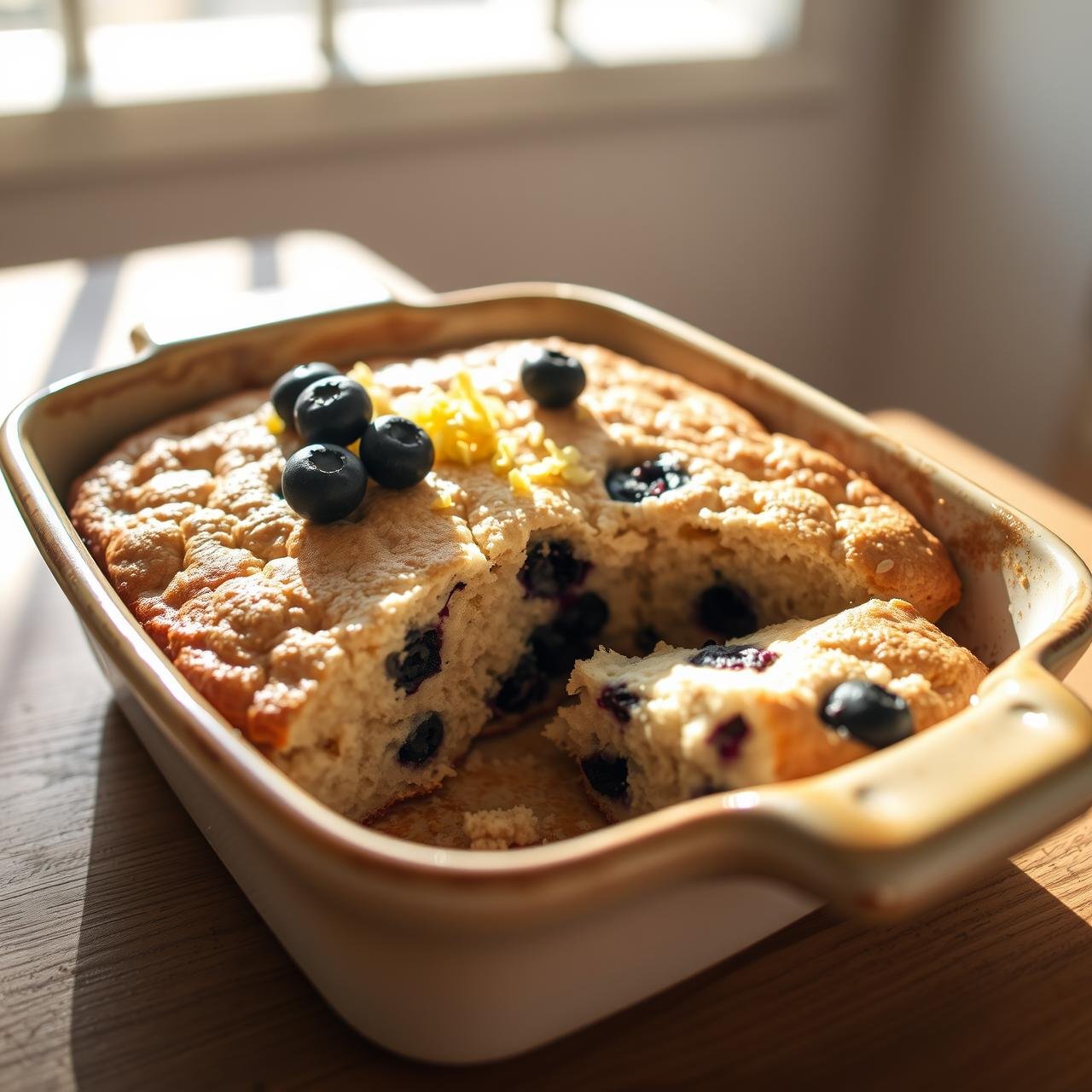 It Tastes Like Cake: Blueberry Lemon Baked Oats for Breakfast