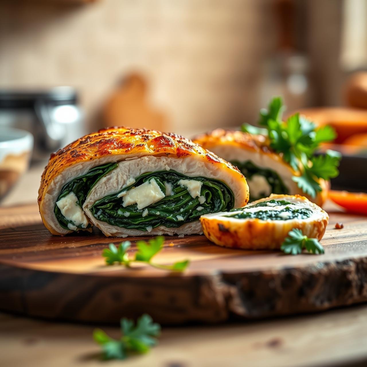 Juicy Spinach and Feta Stuffed Chicken Breast (Keto Friendly)