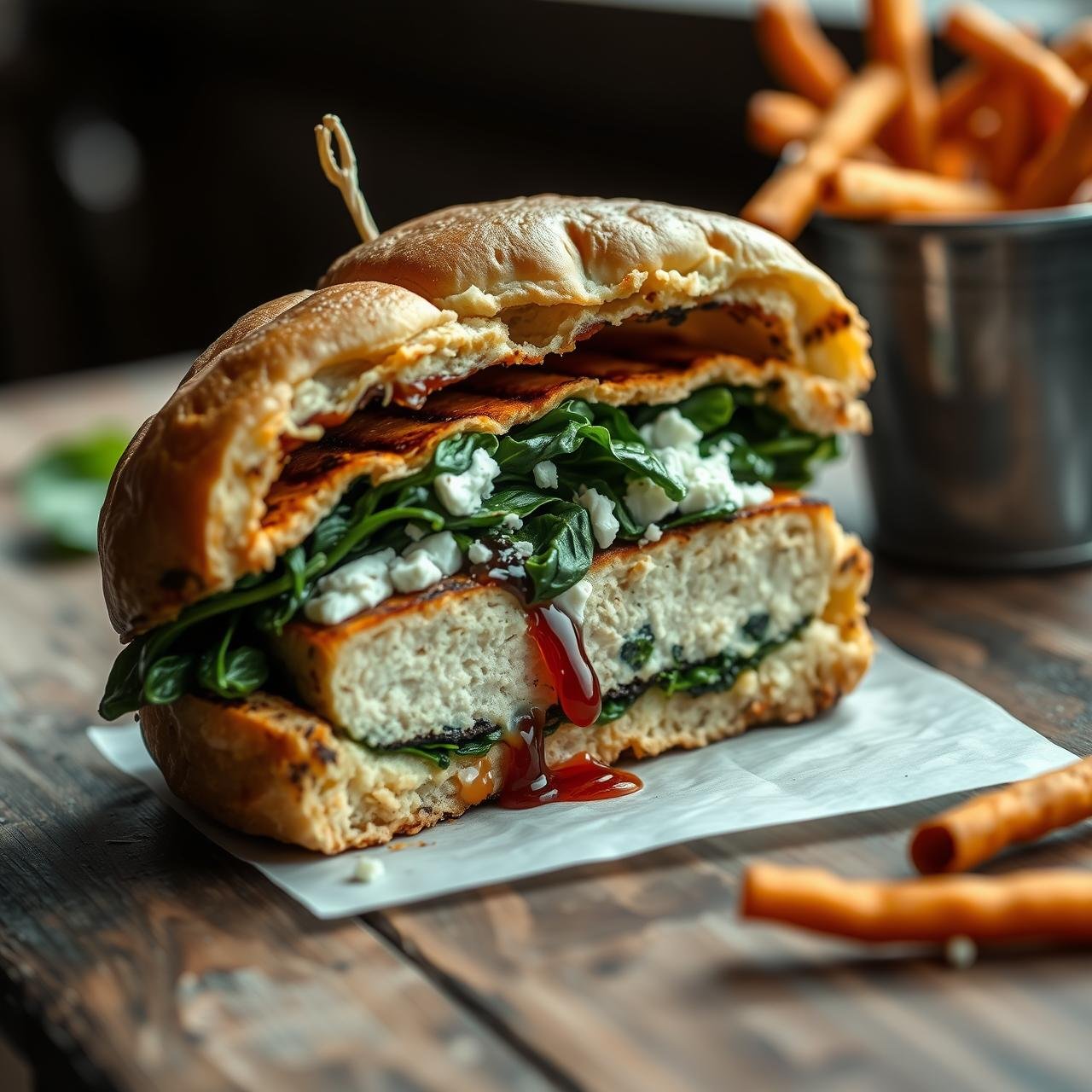 Juicy Spinach and Feta Turkey Burgers (Not Dry or Boring)