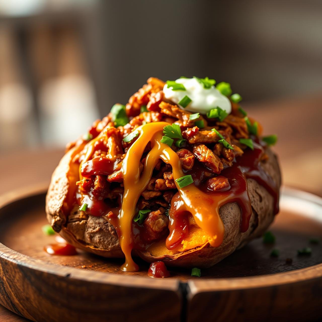 Loaded BBQ Chicken Stuffed Sweet Potato: Detailed Recipe for Dinner