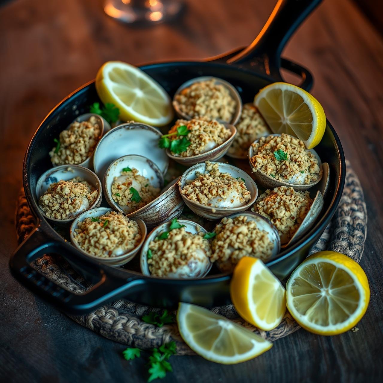 Low Calorie Seafood Feast: Baked Clams Oreganata Detailed Recipe