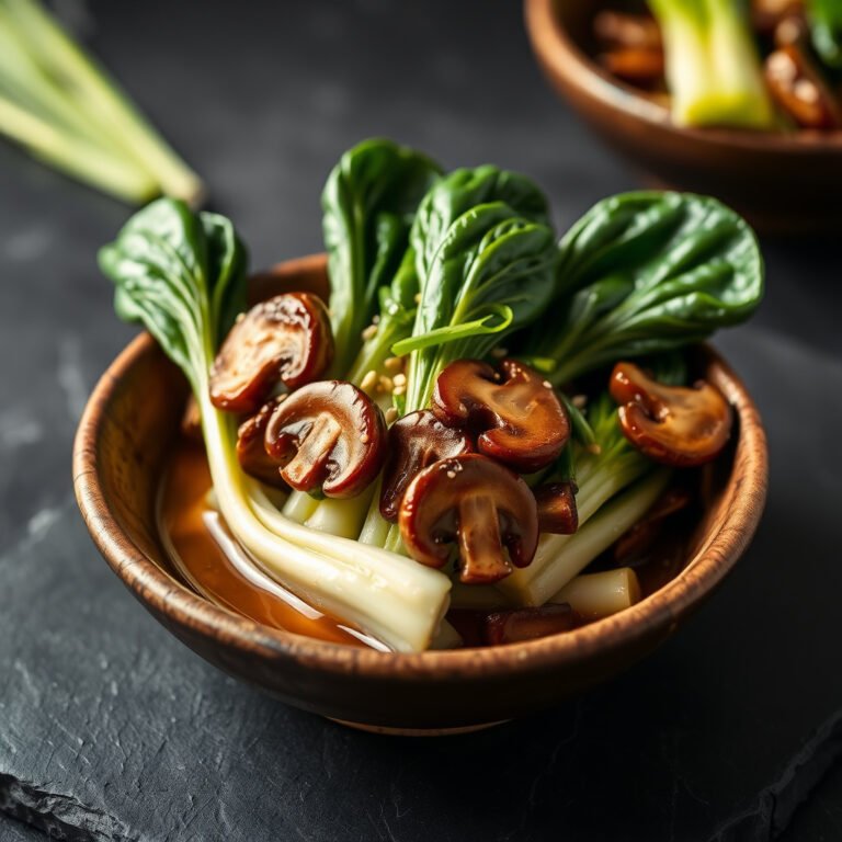 Melt-In-Your-Mouth Braised Bok Choy & Shiitake (Zero Calorie Magic)