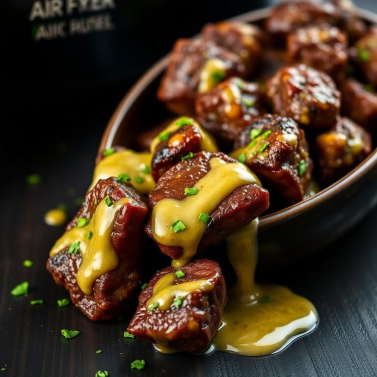Melt-in-Your-Mouth Garlic Butter Steak Bites (Air Fryer Magic)