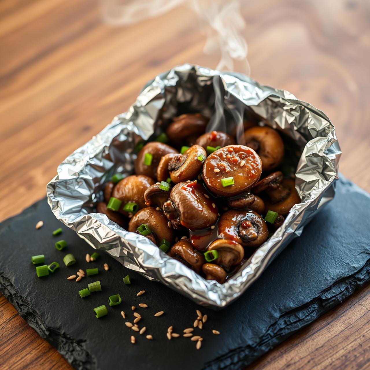 Oil-Free Flavor Bomb: Steamed Mushroom Foil Packets (Hokil-Yaki Style)
