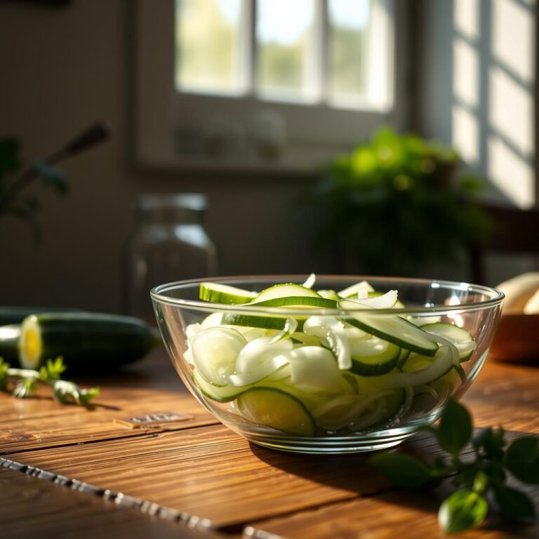 Old Fashioned Cucumber Onion Vinegar Salad: Zero Oil (No Fluff)