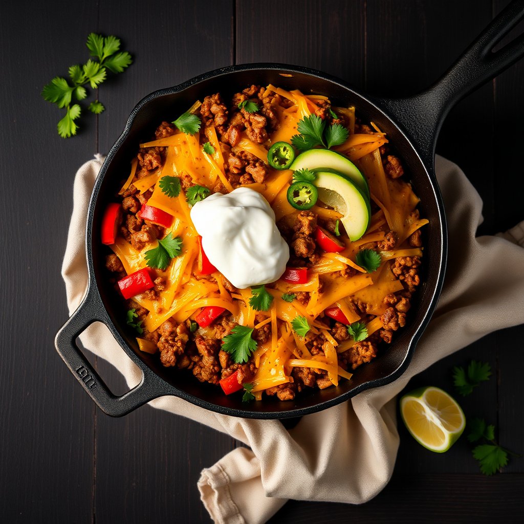 One-Pan Mexican Beef Skillet: Low Carb Comfort Food in 15 Minutes