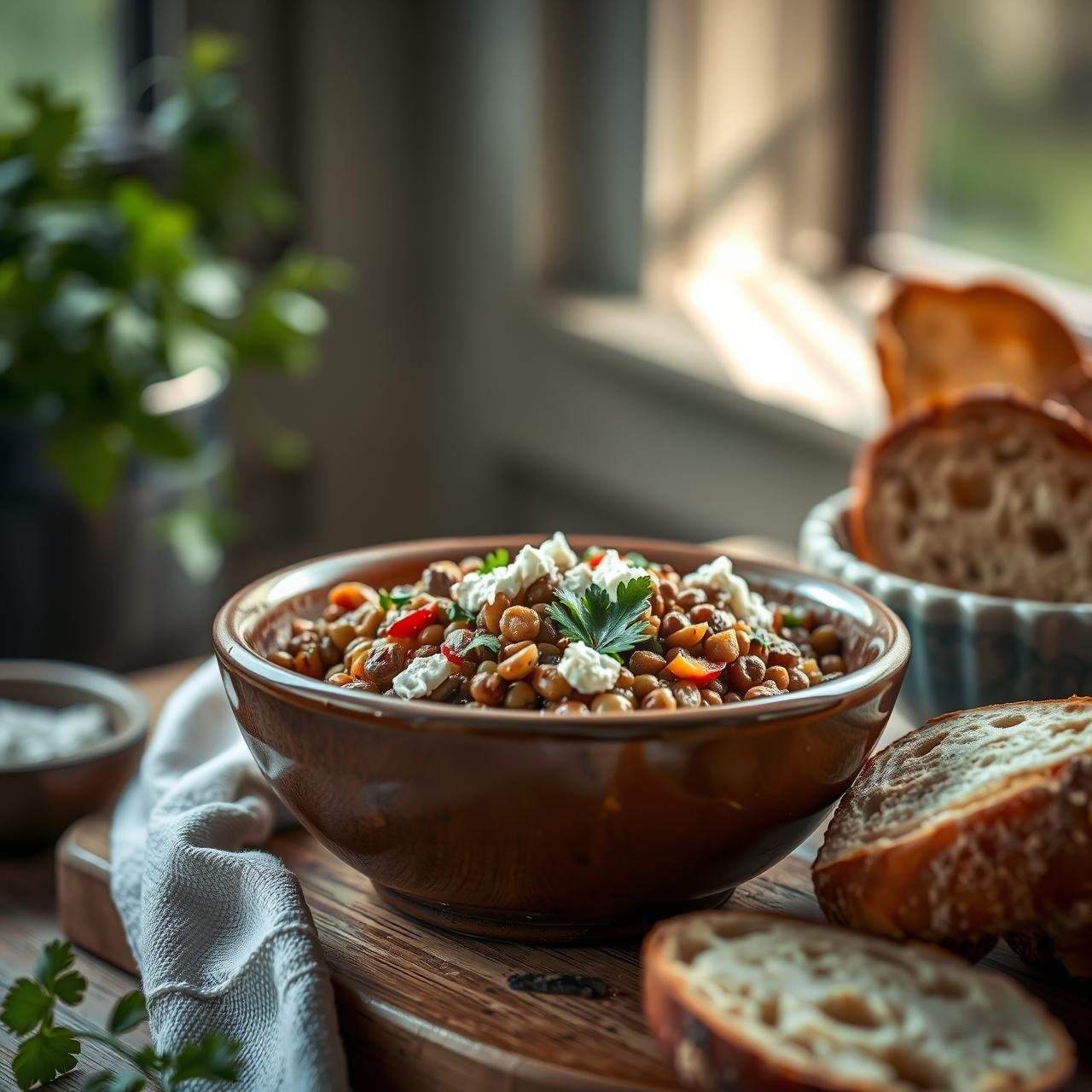 Restaurant Quality Warm Lentil Salad (High Fiber Lunch Prep)