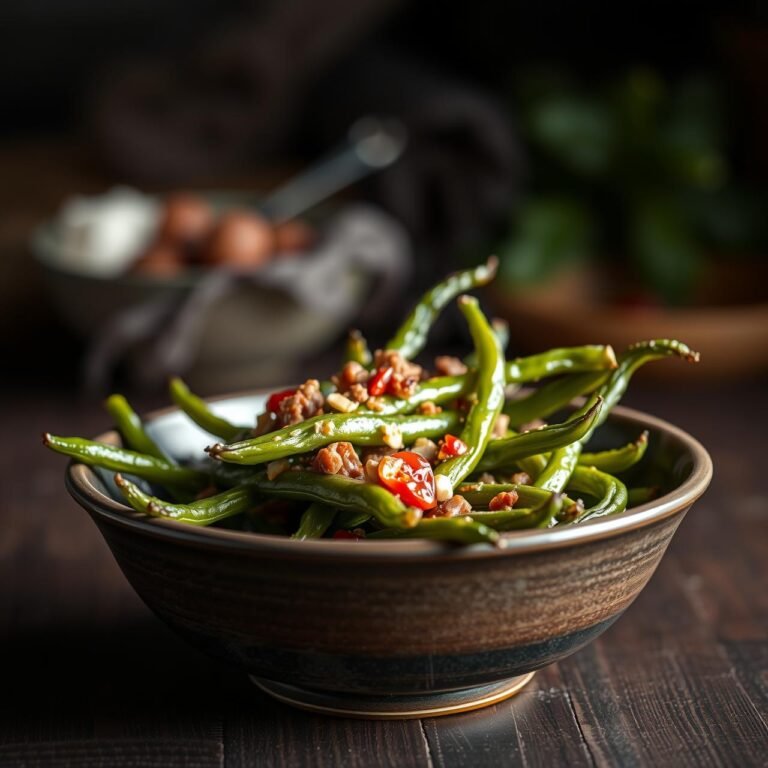 Restaurant Style Dry Fried Green Beans (Less Oil, More Flavor)