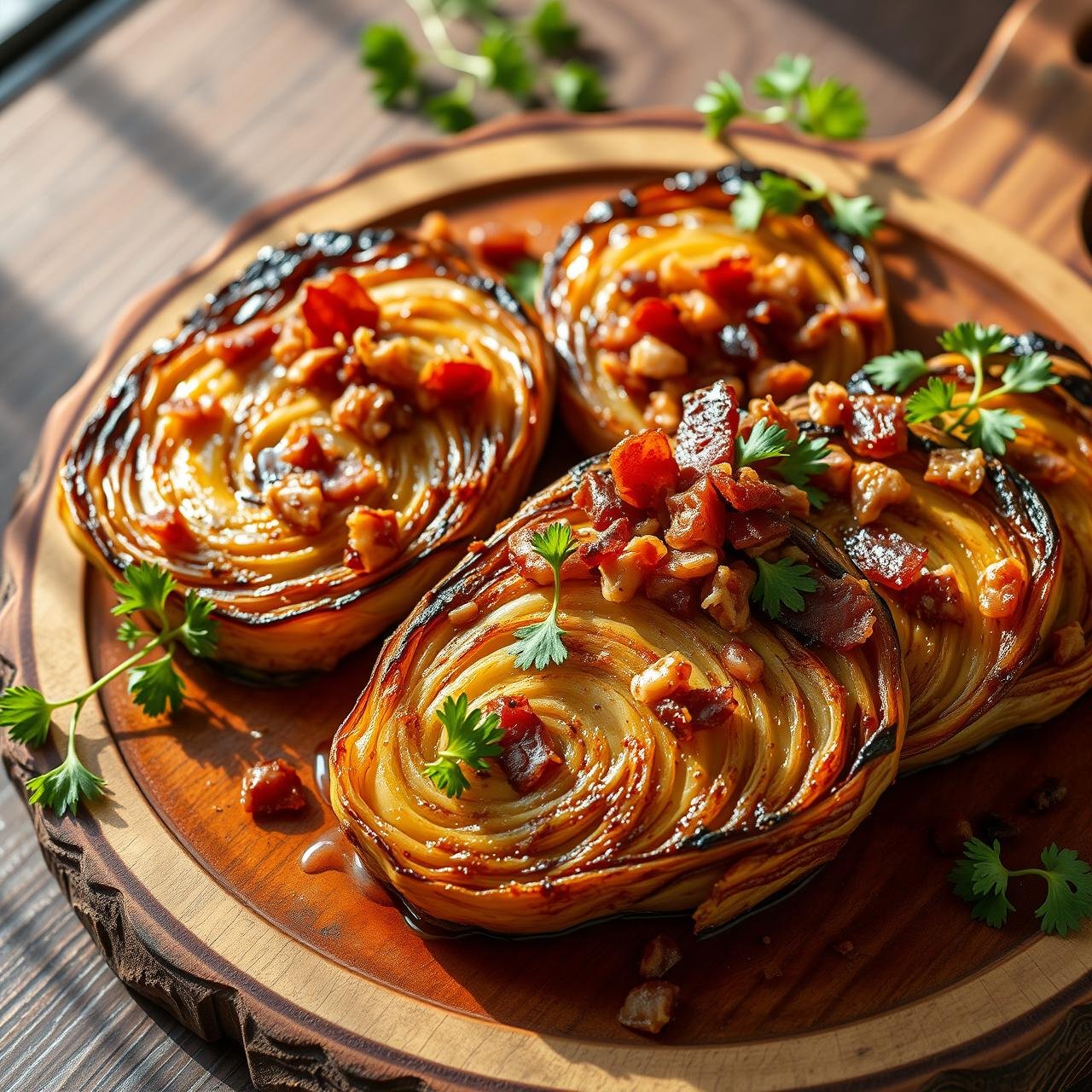 Savory Roasted Cabbage Steaks With Bacon: The Viral Low Carb Side