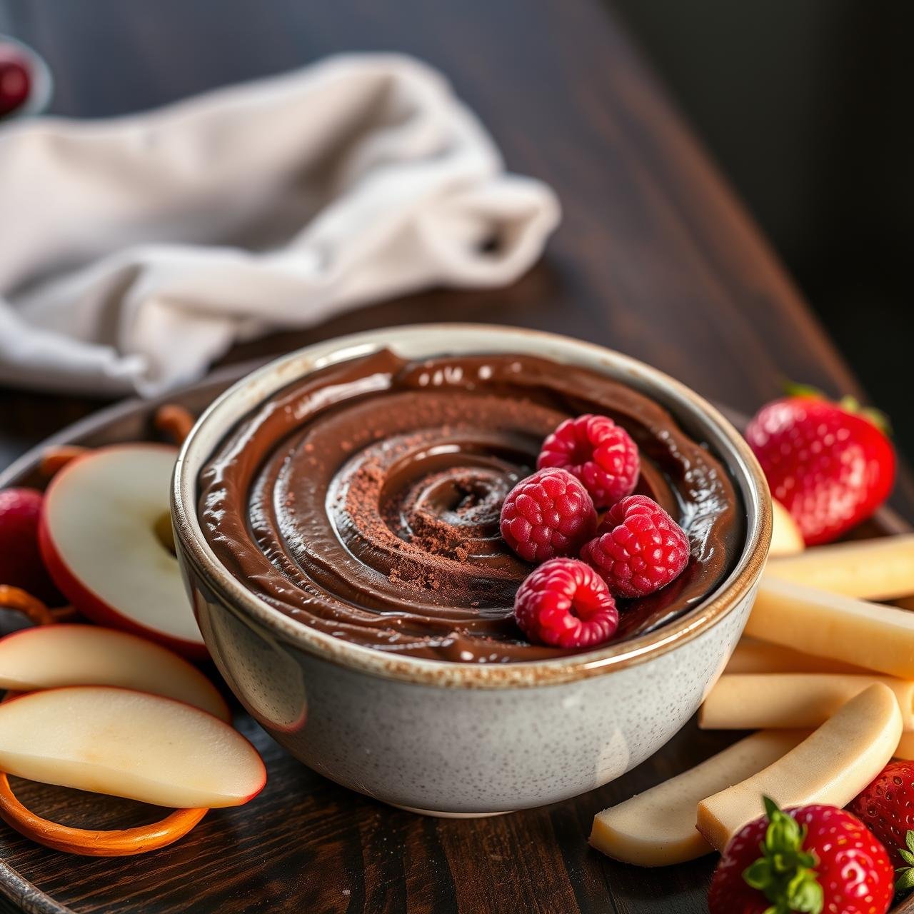 Secret Ingredient Healthy Dark Chocolate Hummus (Kids Love It!)