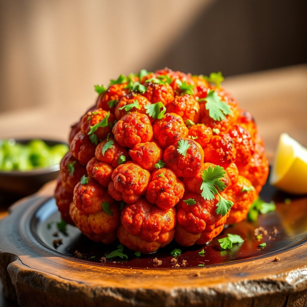 Show-Stopping Whole Roasted Tandoori Cauliflower (Vegan & Low Carb)