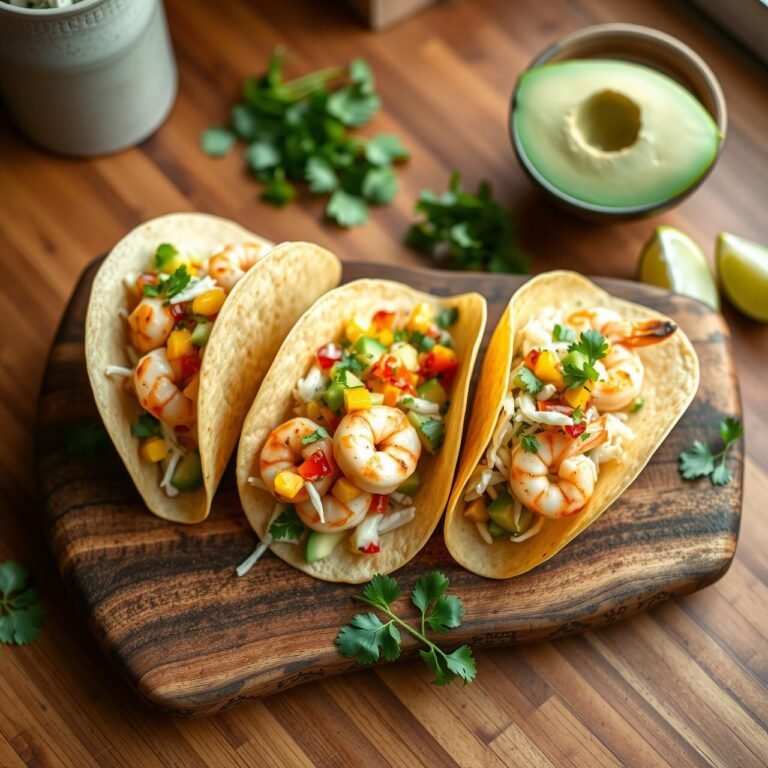 Skinny Shrimp Tacos Using Jicama Shells (90% Fewer Carbs)