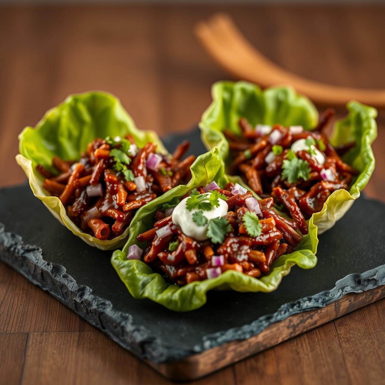 Smoky BBQ Jackfruit Lettuce Cups: Vegan Pulled "Pork" Heaven