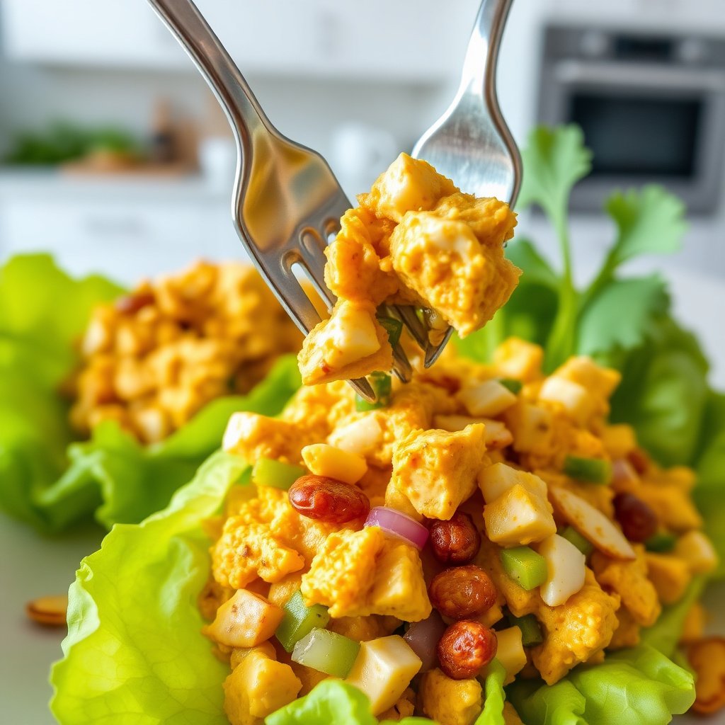 Spicy Curried Chicken Salad: The High Protein Lunch That Stops Cravings