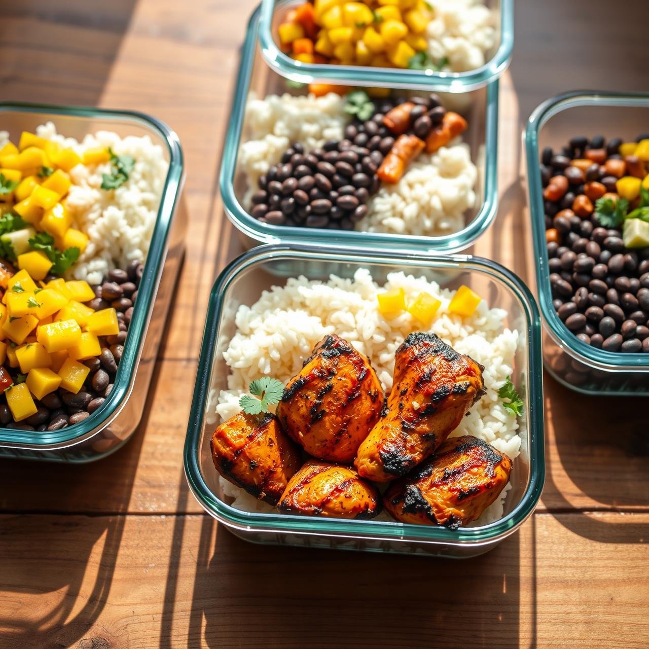 Spicy Jerk Chicken Meal Prep Bowls (Detailed Recipe)