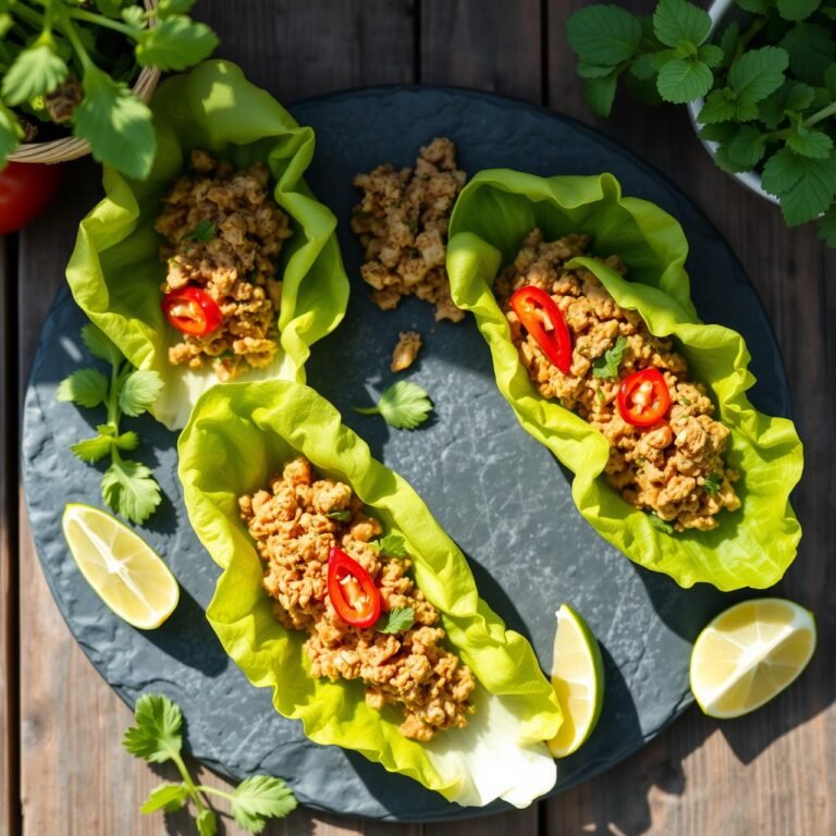 Spicy Turkey Larb Lettuce Cups: Authentic Thai Weight Loss Recipe