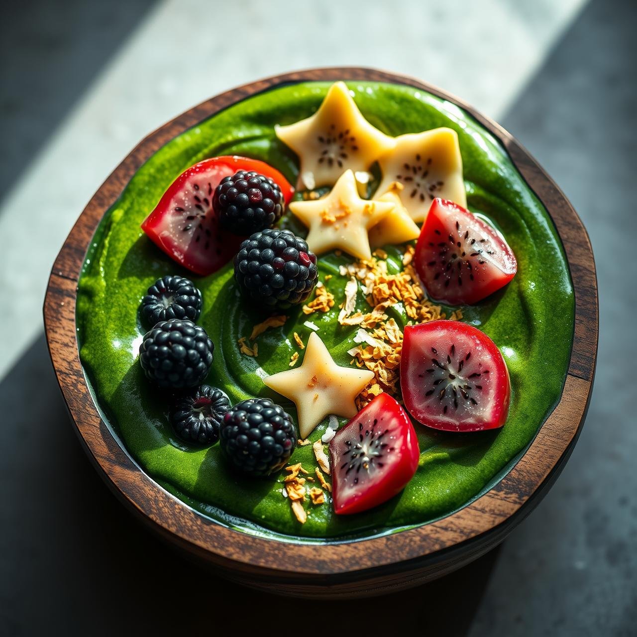 Superfood Spirulina Green Smoothie Bowl for Massive Energy