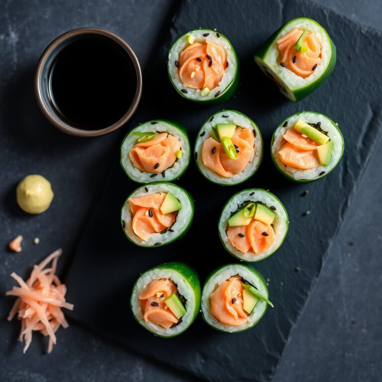 Viral Cucumber Sushi Rolls: A Low Carb Detailed Recipe No Rice Required