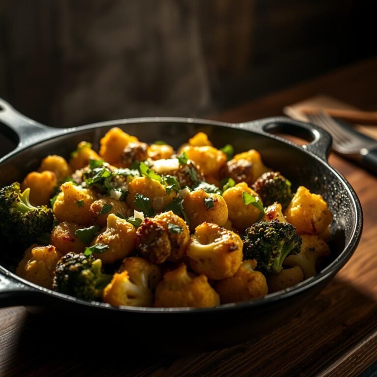 You Will Love Veggies: Garlic Parmesan Roasted Broccoli and Cauliflower