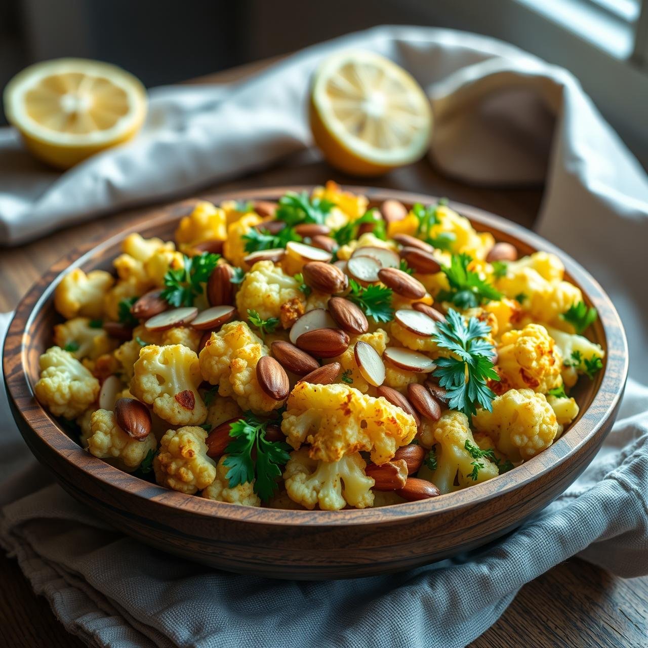 Zesty Warm Roasted Cauliflower Salad With Lemon (Detailed Recipe)